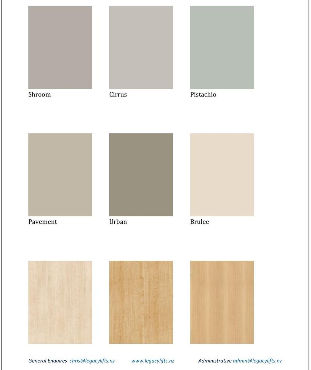 Melamine cabin finishes — warm neutrals