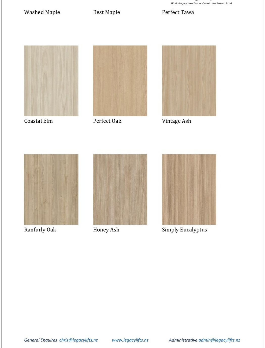 Melamine cabin finishes — natural timbers